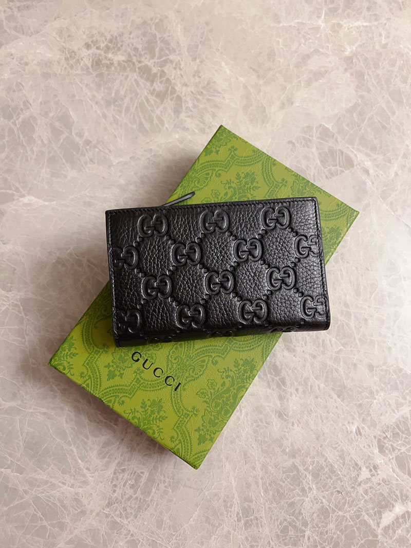 グッチ カードケース 人気 GUCCI GGエンブレム スモールウォレット ブラック 815874 AAEEM 1000 グッチ カードケース 財布代わり - 画像 (3)