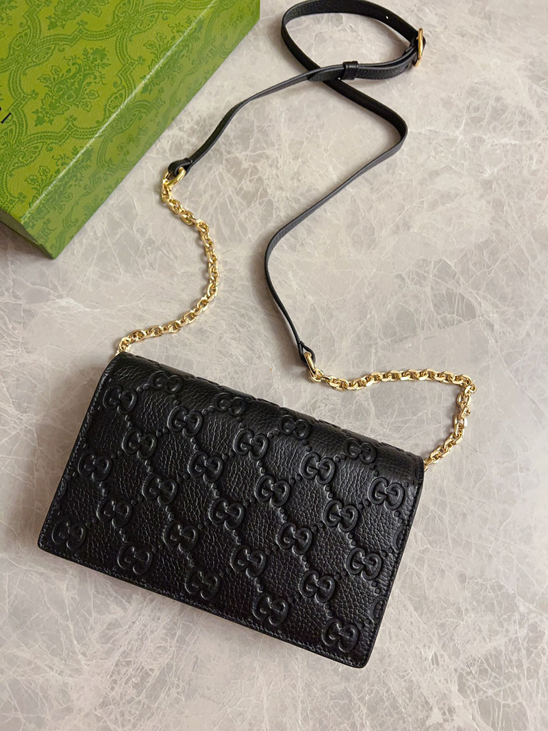 グッチ バッグ 人気 GUCCI GGエンブレム チェーンウォレット ブラック 818705 AAEEM 1000 グッチ バッグ 人気 ランキング - 画像 (8)