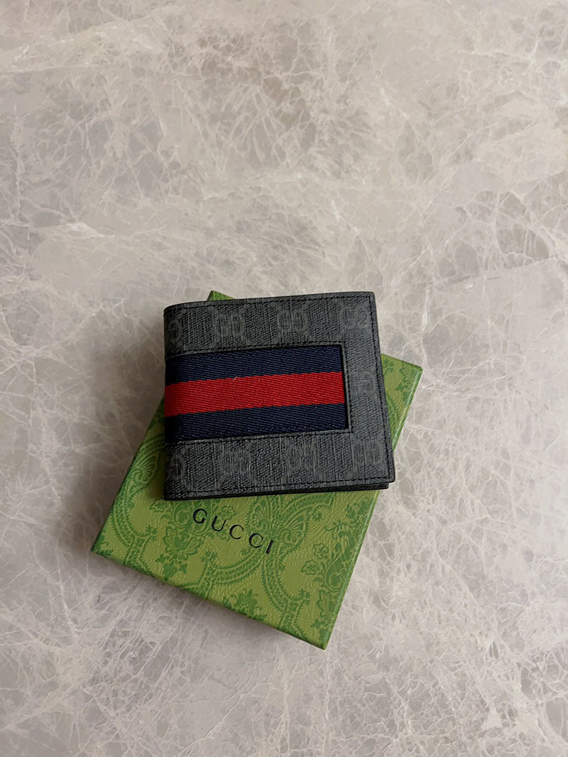 グッチ 財布 アウトレット GUCCI GGスプリーム ニューウェブ 二つ折り財布 408827 KHN4N 1095 グッチ 財布 二つ折りメンズ - 画像 (4)