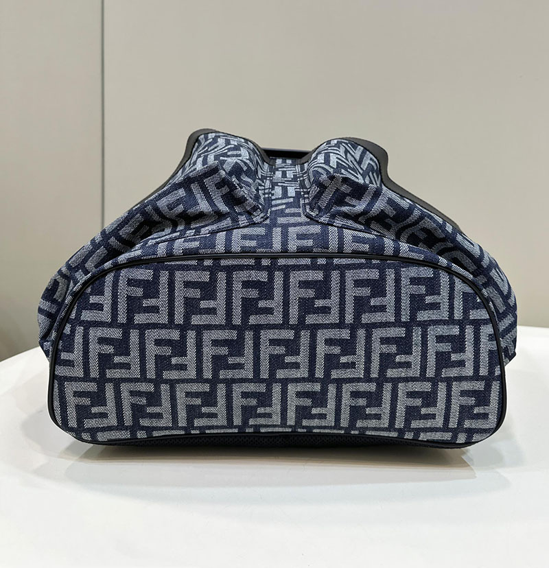 最高級フェンディスーパーコピー FENDI Fストライク ラージ FFジャカードファブリック バックパック ネイビー/ブラック 7VZ056AG0MF0NPN - 画像 (7)
