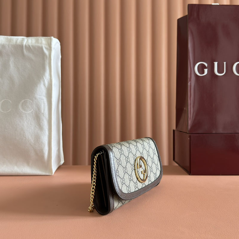 グッチ直営アウトレット店 GUCCI ブロンディ チェーンウォレット ベージュ&エボニー 725215 K9GSG 8358 グッチ チェーンウォレット アウトレット - 画像 (8)