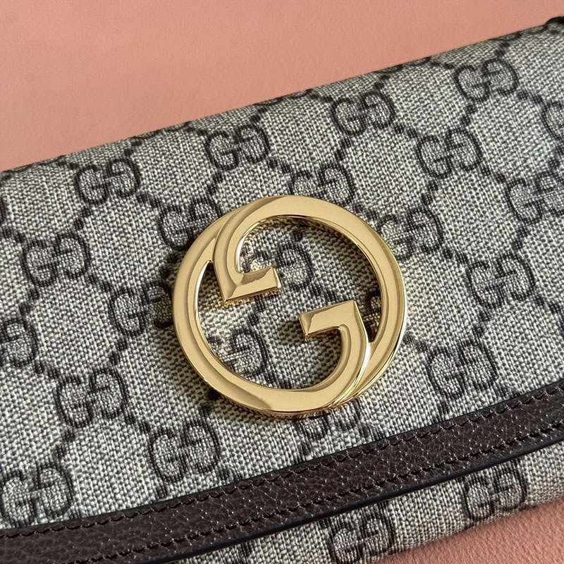 グッチ直営アウトレット店 GUCCI ブロンディ チェーンウォレット ベージュ&エボニー 725215 K9GSG 8358 グッチ チェーンウォレット アウトレット - 画像 (6)