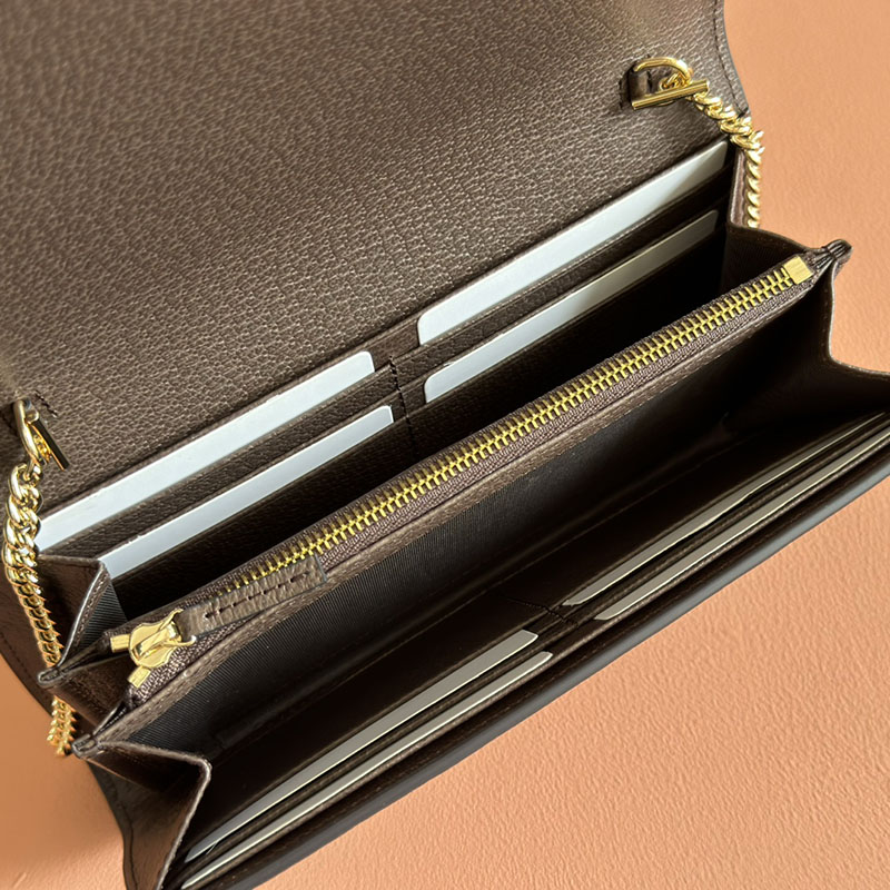 グッチ直営アウトレット店 GUCCI ブロンディ チェーンウォレット ベージュ&エボニー 725215 K9GSG 8358 グッチ チェーンウォレット アウトレット - 画像 (2)
