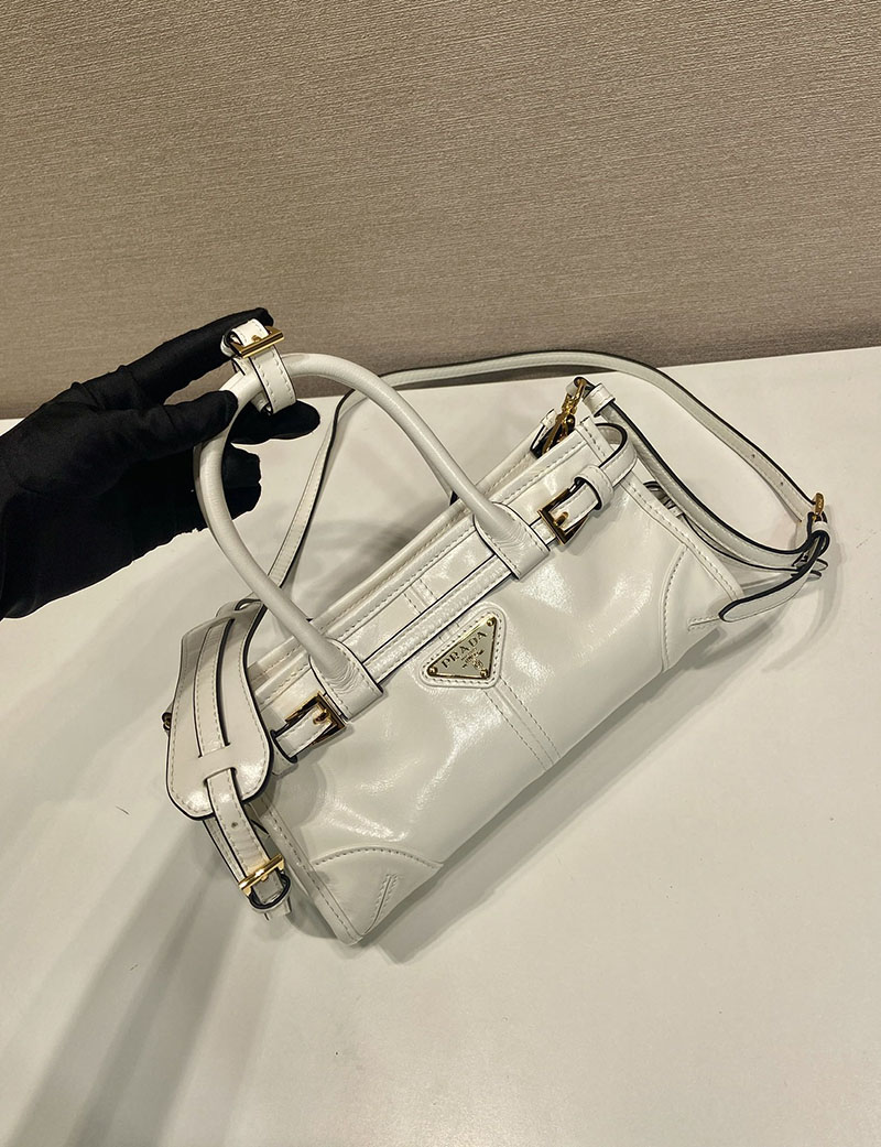 プラダ バッグ レディース PRADA ボニー レザー ミニハンドバッグ ホワイト 1BA486_2CYR_F0PG7 プラダ ミニバッグ アウトレット - 画像 (9)