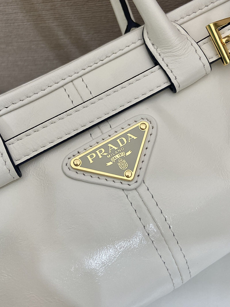 プラダ バッグ レディース PRADA ボニー レザー ミニハンドバッグ ホワイト 1BA486_2CYR_F0PG7 プラダ ミニバッグ アウトレット - 画像 (4)
