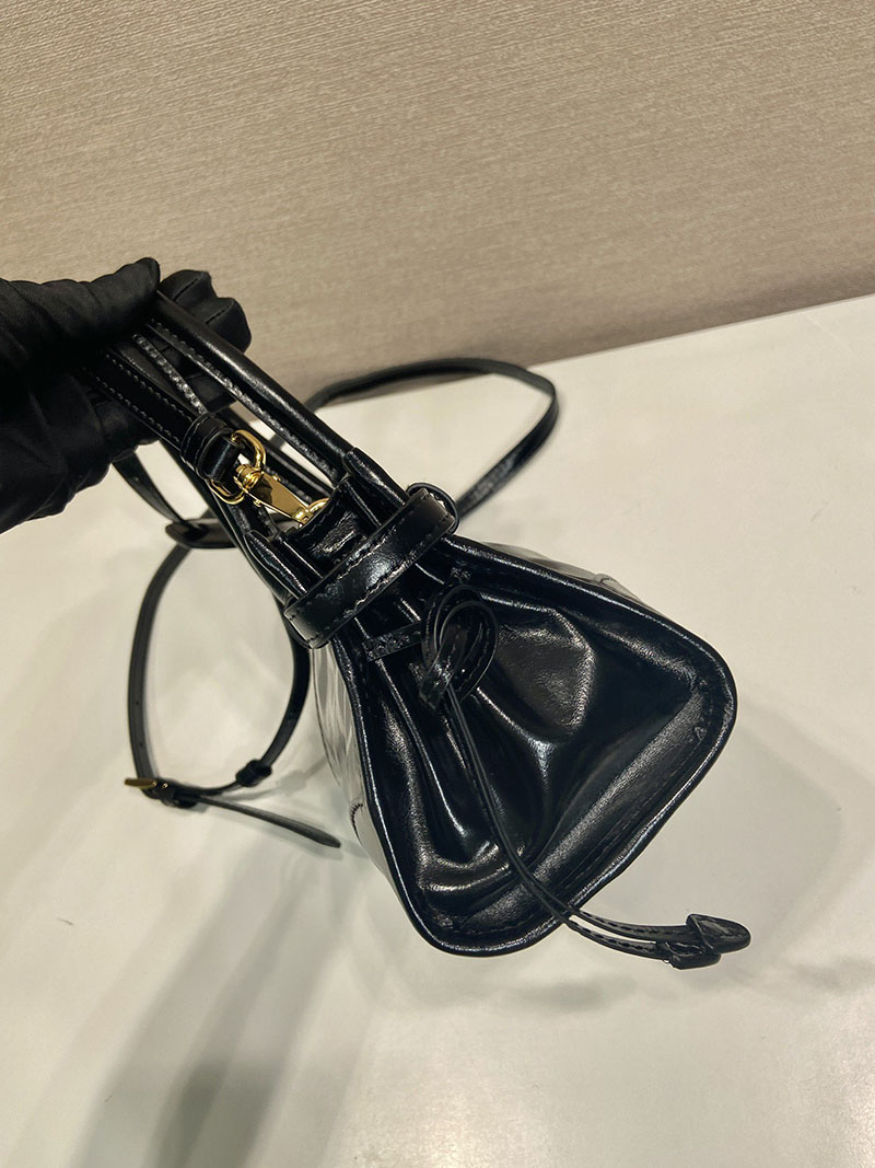 プラダ バッグ レディース PRADA ボニー レザー ミニハンドバッグ ブラック 1BA486_2CYR_F0002 プラダ ミニバッグ アウトレット - 画像 (6)