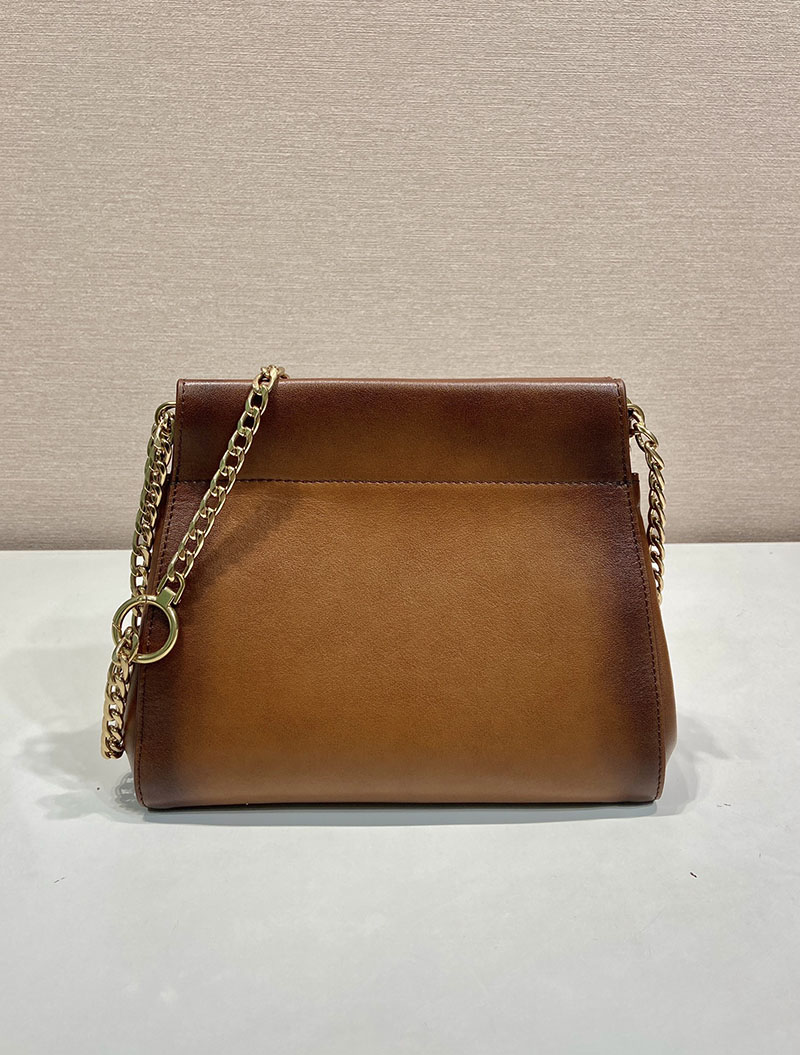 プラダ バッグ レディース PRADA アンシェネ レザー ミニバッグ コニャック 1BC263_2HMZ_F0046 プラダ ミニバッグ レザー - 画像 (6)