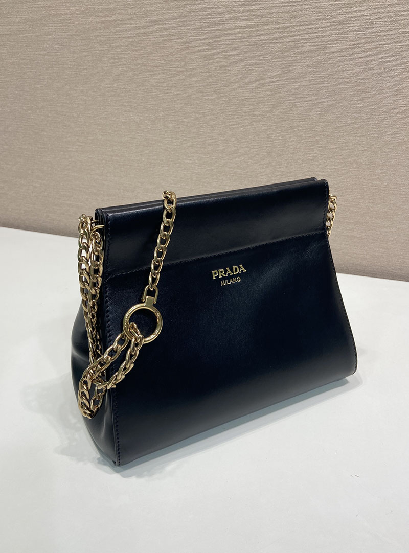 プラダ バッグ レディース PRADA アンシェネ レザー ミニバッグ ブラック 1BC263_2HMZ_F0002 プラダ ミニバッグ レザー - 画像 (7)