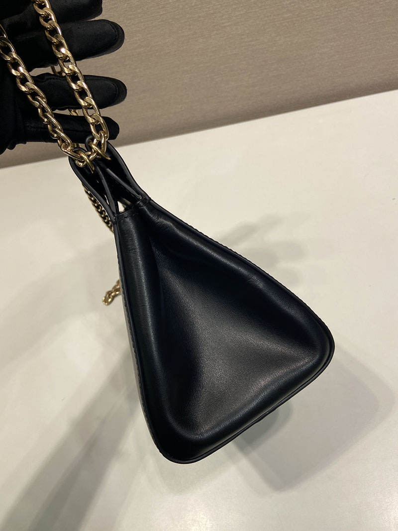プラダ バッグ レディース PRADA アンシェネ レザー ミニバッグ ブラック 1BC263_2HMZ_F0002 プラダ ミニバッグ レザー - 画像 (5)