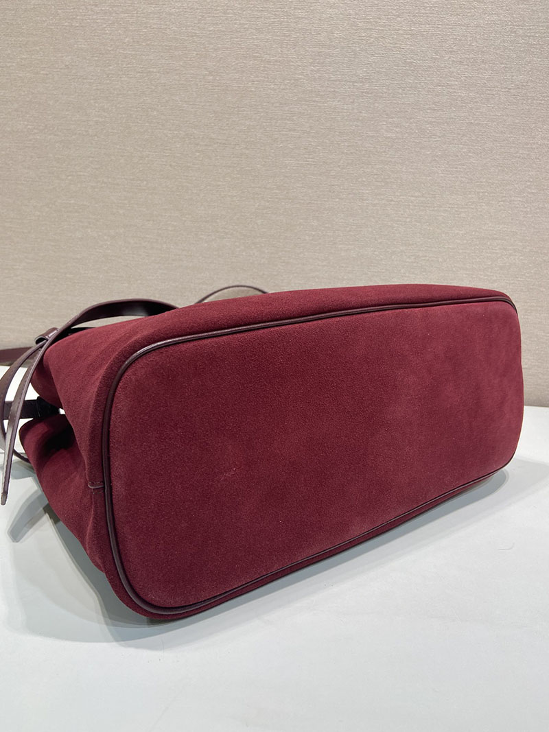 プラダ バッグ レディース PRADA バックル ラージ レザー ハンドバッグ ボルドー 1BA416_2C4S_F0007 プラダ バッグ アウトレット - 画像 (2)