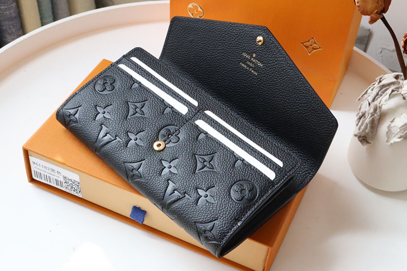 ルイヴィトン 財布 新作 Louis Vuitton アンプラント・ポルトフォイユ・サラ ブラック M61182 ルイヴィトン 財布 ポルトフォイユ - 画像 (2)