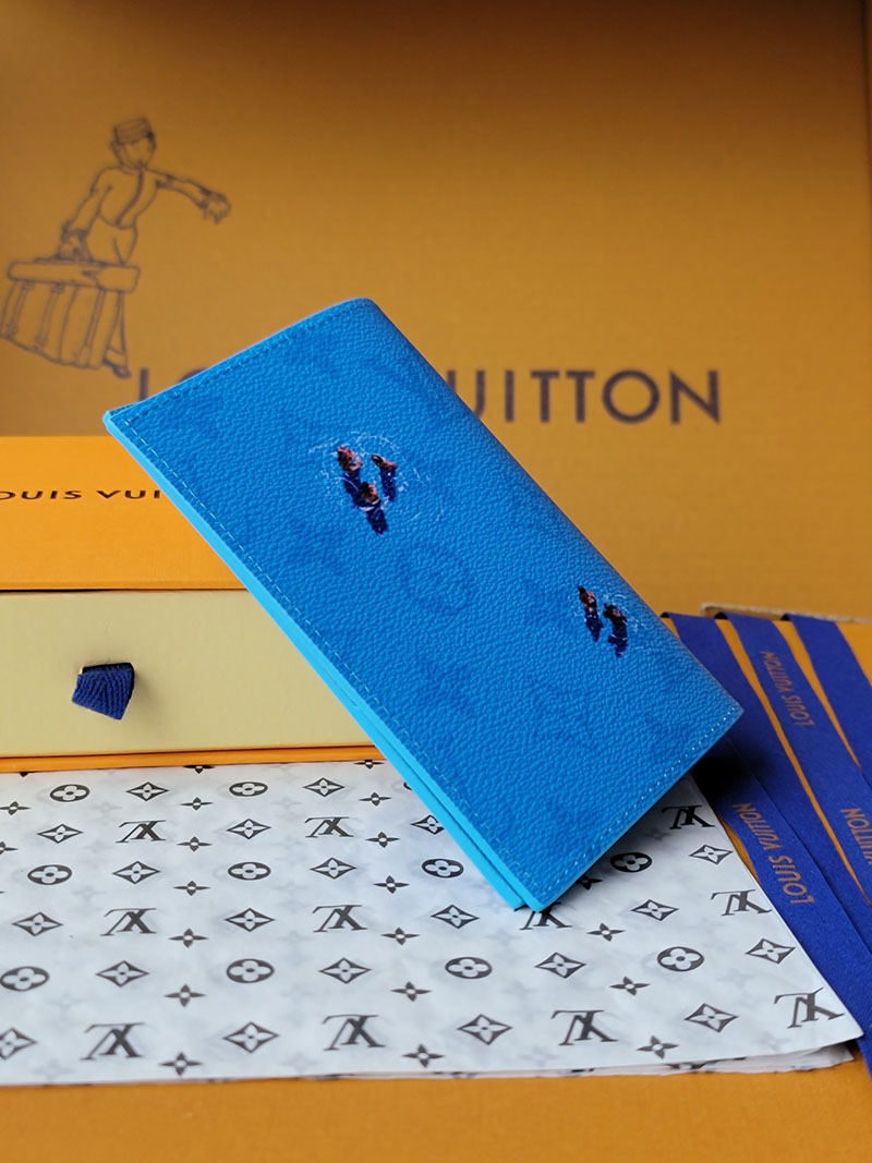 ルイヴィトン 新作 レディース LV パスポートカバー クーヴェルテュール・パスポール プールブルー M14876 ヴィトン パスポートケース - 画像 (7)