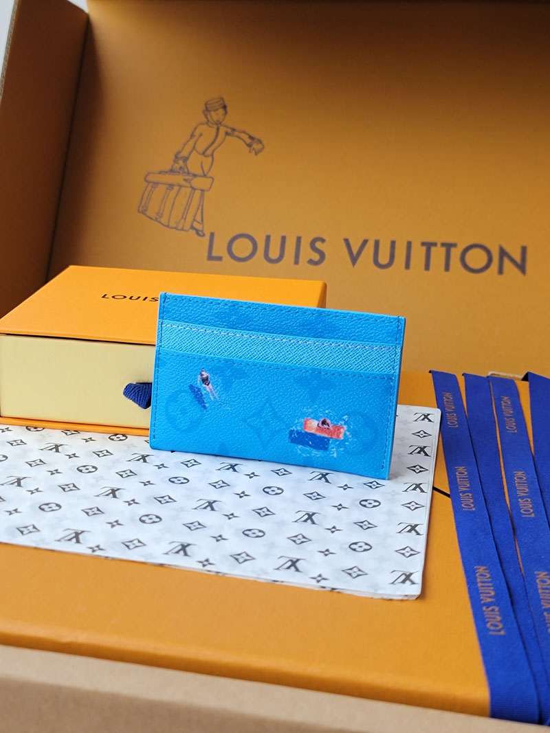 ルイヴィトン 新作 レディース LV カードケース ポルト カルト・ダブル プールブルー M14862 ヴィトン カードケース 新作 - 画像 (7)