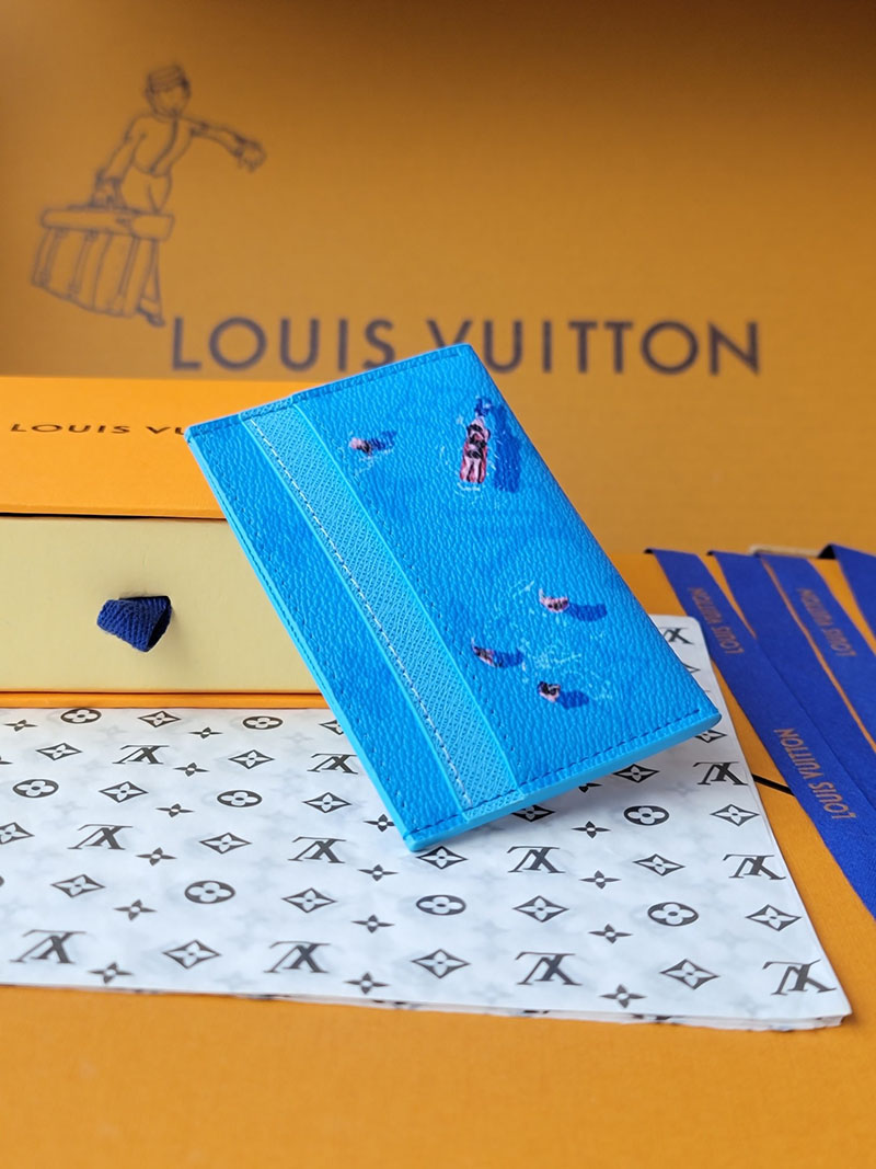 ルイヴィトン 新作 レディース LV カードケース ポルト カルト・ダブル プールブルー M14862 ヴィトン カードケース 新作 - 画像 (6)