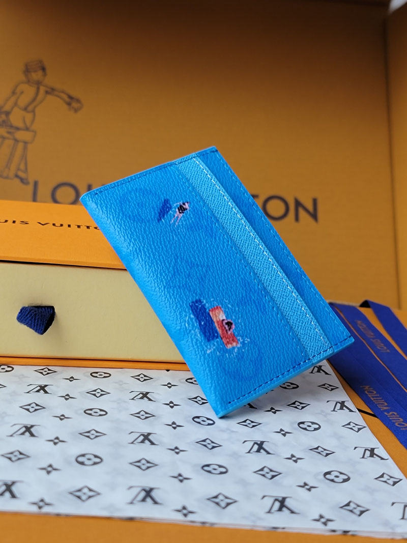 ルイヴィトン 新作 レディース LV カードケース ポルト カルト・ダブル プールブルー M14862 ヴィトン カードケース 新作 - 画像 (5)