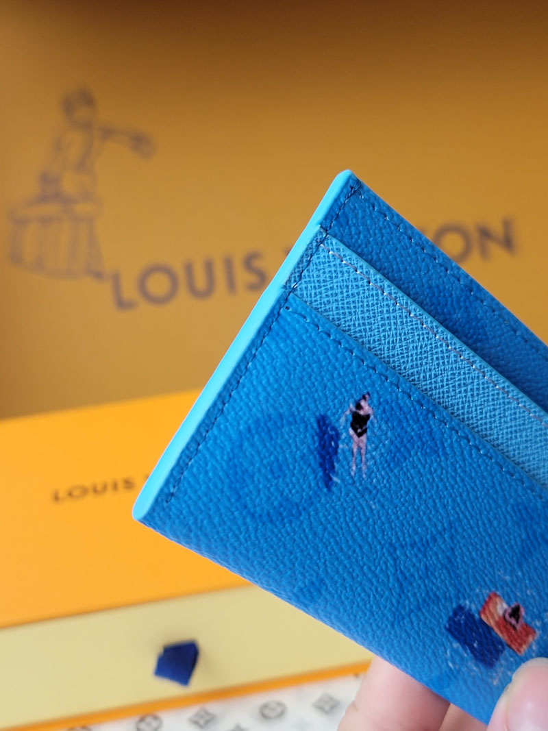 ルイヴィトン 新作 レディース LV カードケース ポルト カルト・ダブル プールブルー M14862 ヴィトン カードケース 新作 - 画像 (4)