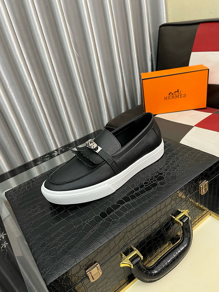 メンズ 最高級エルメススーパーコピー HERMES ゲーム Gameスリッポンスニーカー 2628022 エルメス風 ローファー - 画像 (5)