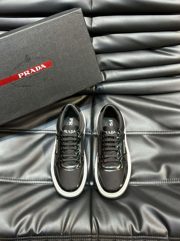 メンズ 最高級プラダスーパーコピー PRADA 01 ナッパレザー スニーカー 靴 シューズ 2628028 プラダ 靴 アウトレット - 画像 (3)