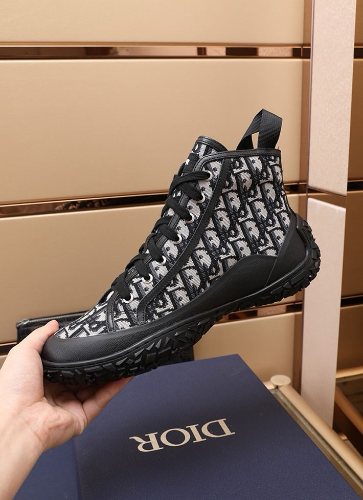 メンズ 最高級ディオールスーパーコピー Dior B28オブリークハイカットスニーカー 2628045 カジュアルブーツ メンズ 人気 - 画像 (7)