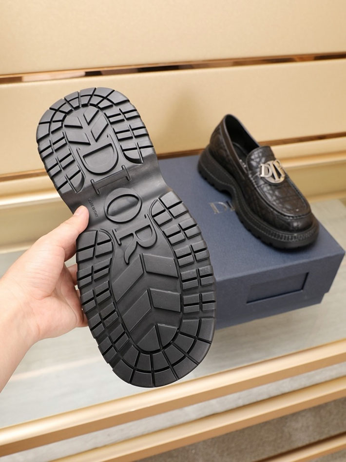 メンズ 最高級ディオールスーパーコピー DIOR Buffalo カナージュ ローファー シューズ 靴 2628051 Dior ローファー メンズ - 画像 (4)