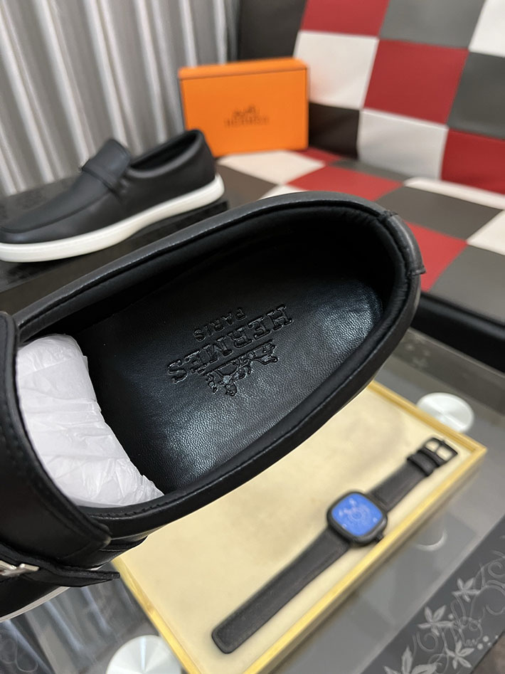 メンズ 最高級エルメススーパーコピー HERMES モカシン ライク ローファー 靴 2628060 モカシンシューズ メンズ ブランド - 画像 (7)