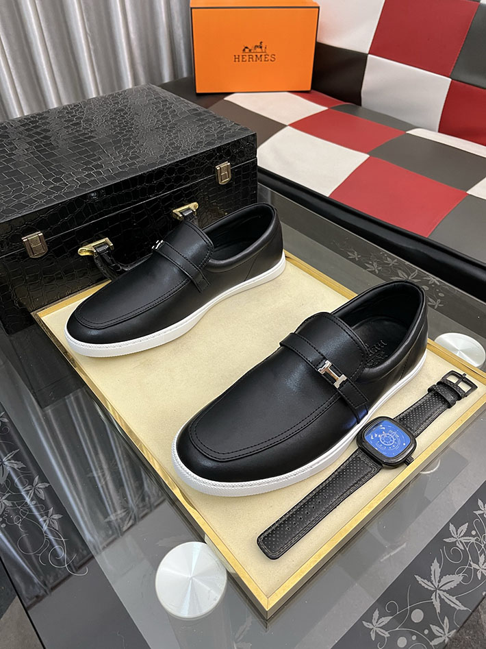 メンズ 最高級エルメススーパーコピー HERMES モカシン ライク ローファー 靴 2628060 モカシンシューズ メンズ ブランド - 画像 (4)