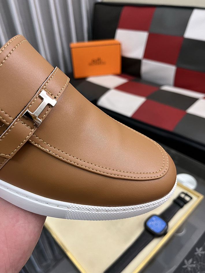 メンズ 最高級エルメススーパーコピー HERMES モカシン ライク ローファー 靴 2628062 デッキシューズ メンズ 人気ブランド - 画像 (9)