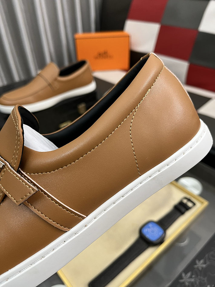 メンズ 最高級エルメススーパーコピー HERMES モカシン ライク ローファー 靴 2628062 デッキシューズ メンズ 人気ブランド - 画像 (8)