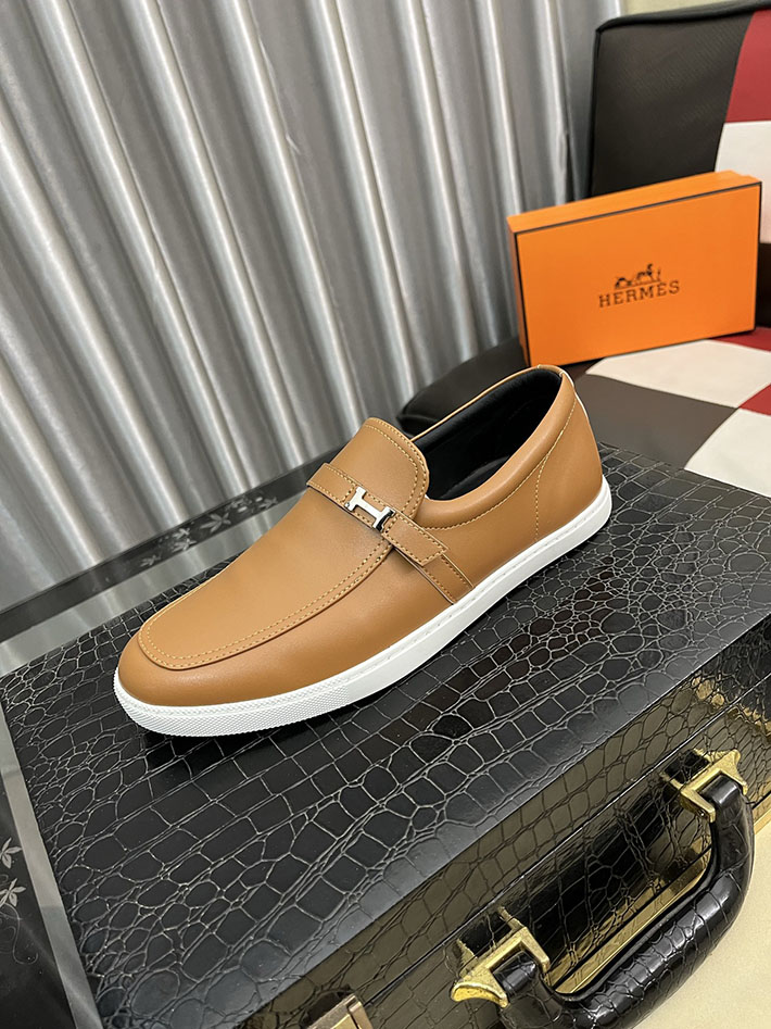 メンズ 最高級エルメススーパーコピー HERMES モカシン ライク ローファー 靴 2628062 デッキシューズ メンズ 人気ブランド - 画像 (5)
