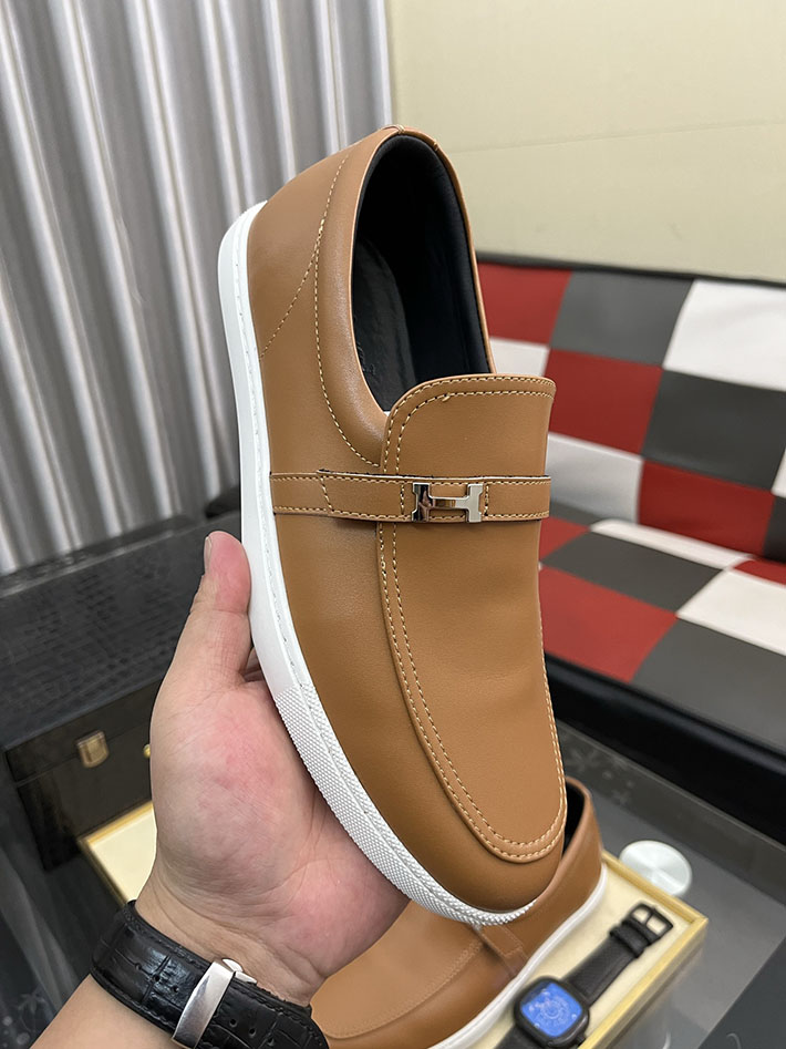 メンズ 最高級エルメススーパーコピー HERMES モカシン ライク ローファー 靴 2628062 デッキシューズ メンズ 人気ブランド - 画像 (2)