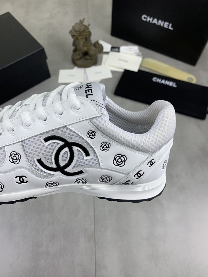 男女 兼用 最高級シャネルスーパーコピー CHANEL ココマーク ワッペンロゴ スエードレザー シャギーニット 2628121 シャネル スニーカー メンズ - 画像 (4)