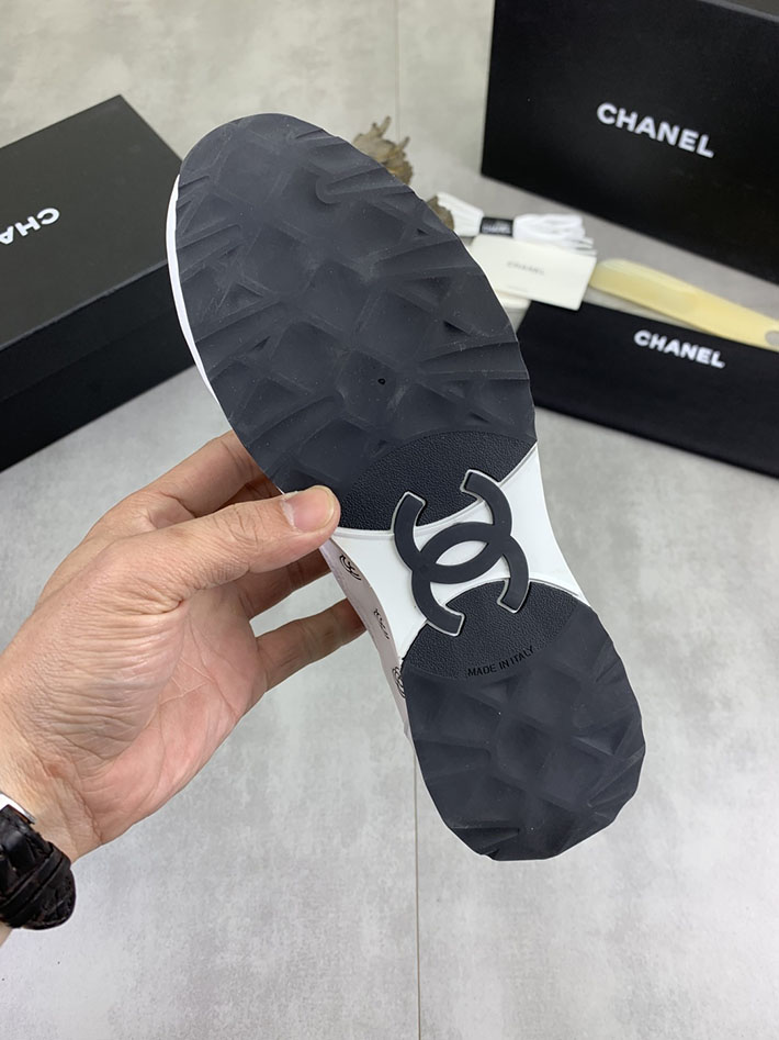 男女 兼用 最高級シャネルスーパーコピー CHANEL ココマーク ワッペンロゴ スエードレザー シャギーニット 2628121 シャネル スニーカー メンズ - 画像 (2)
