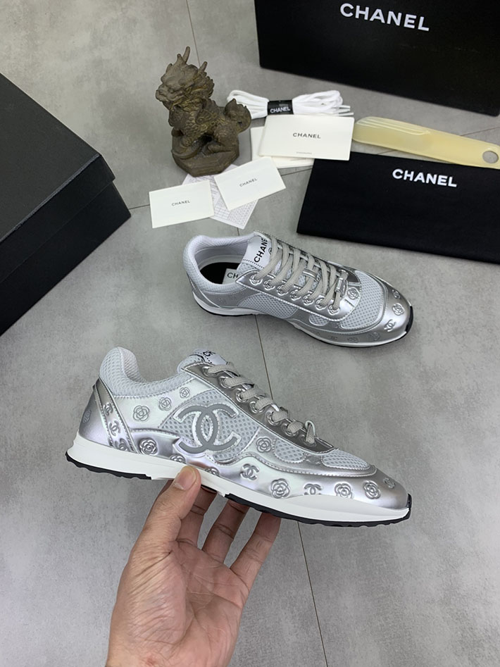 男女 兼用 最高級シャネルスーパーコピー CHANEL ココマーク ワッペンロゴ スエードレザー シャギーニット 2628124 シャネル スニーカー 人気 - 画像 (5)