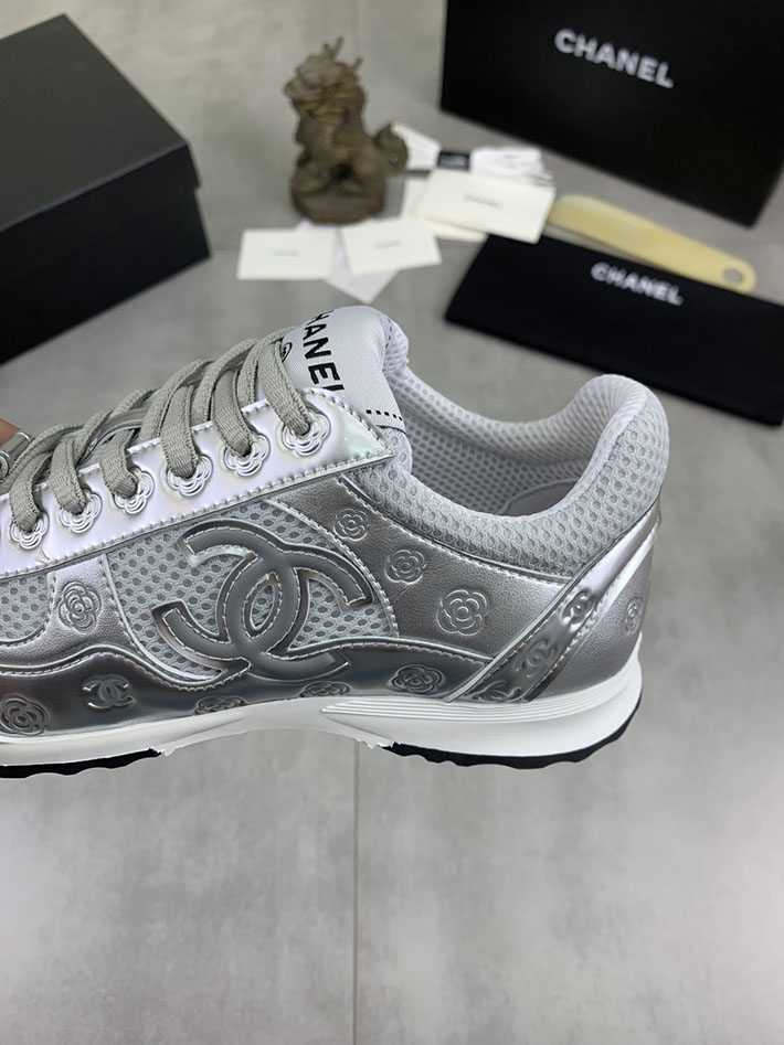 男女 兼用 最高級シャネルスーパーコピー CHANEL ココマーク ワッペンロゴ スエードレザー シャギーニット 2628124 シャネル スニーカー 人気 - 画像 (4)