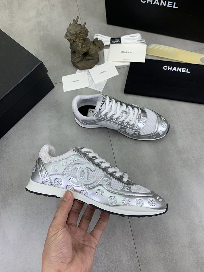男女 兼用 最高級シャネルスーパーコピー CHANEL ココマーク ワッペンロゴ スエードレザー シャギーニット 2628126 シャネル スニーカー 公式 メンズ - 画像 (5)