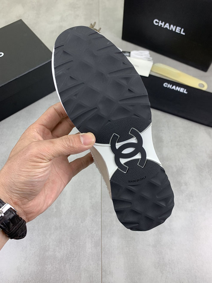 男女 兼用 最高級シャネルスーパーコピー CHANEL ココマーク ワッペンロゴ スエードレザー シャギーニット 2628127 シャネル スニーカー 厚底 - 画像 (2)