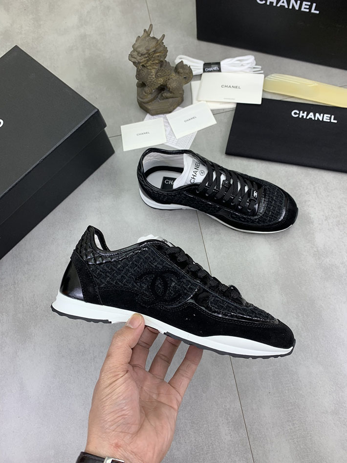男女 兼用 最高級シャネルスーパーコピー CHANEL ココマーク ワッペンロゴ スエードレザー シャギーニット 2628128 シャネル スニーカー 芸能人 - 画像 (5)