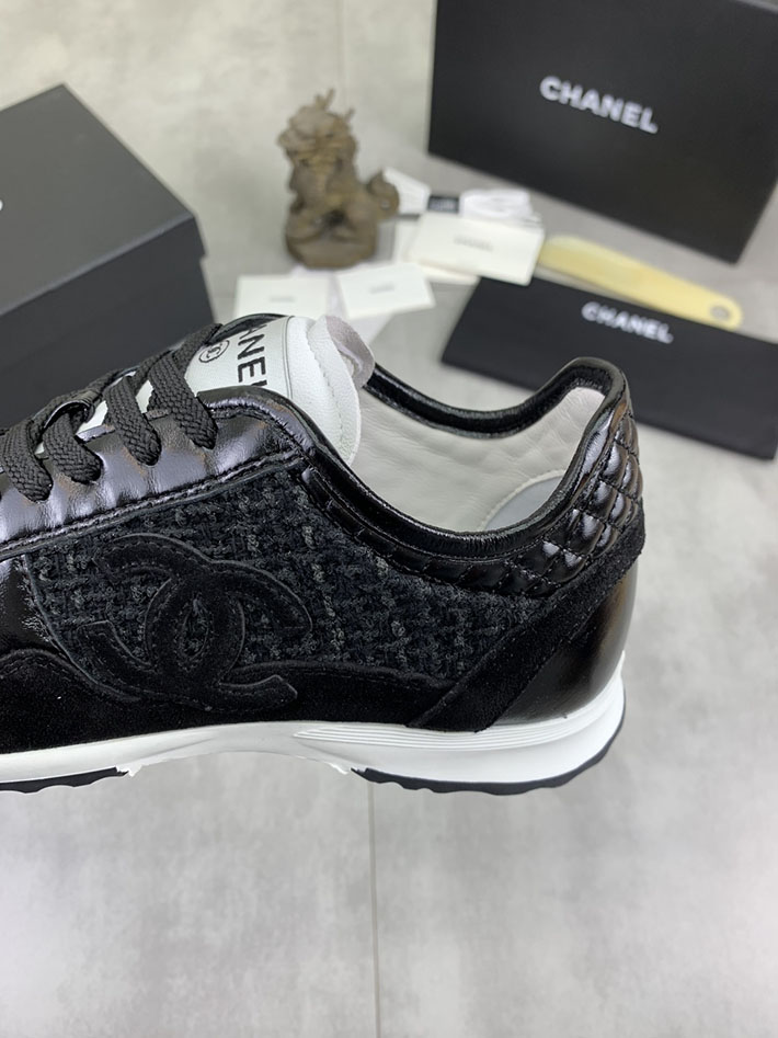 男女 兼用 最高級シャネルスーパーコピー CHANEL ココマーク ワッペンロゴ スエードレザー シャギーニット 2628128 シャネル スニーカー 芸能人 - 画像 (4)