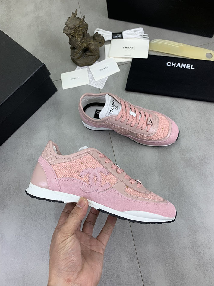 男女 兼用 最高級シャネルスーパーコピー CHANEL ココマーク ワッペンロゴ スエードレザー シャギーニット 2628129 シャネル スニーカー 定価 - 画像 (5)