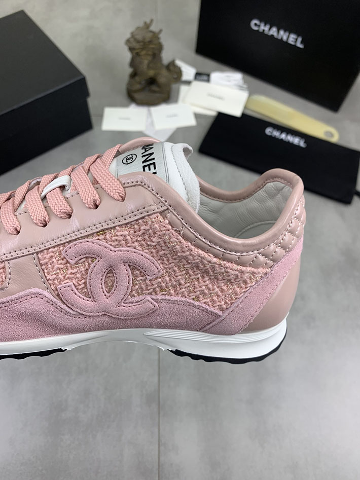 男女 兼用 最高級シャネルスーパーコピー CHANEL ココマーク ワッペンロゴ スエードレザー シャギーニット 2628129 シャネル スニーカー 定価 - 画像 (4)