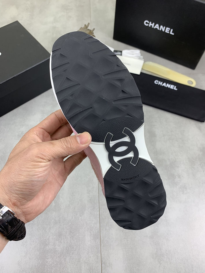 男女 兼用 最高級シャネルスーパーコピー CHANEL ココマーク ワッペンロゴ スエードレザー シャギーニット 2628129 シャネル スニーカー 定価 - 画像 (2)