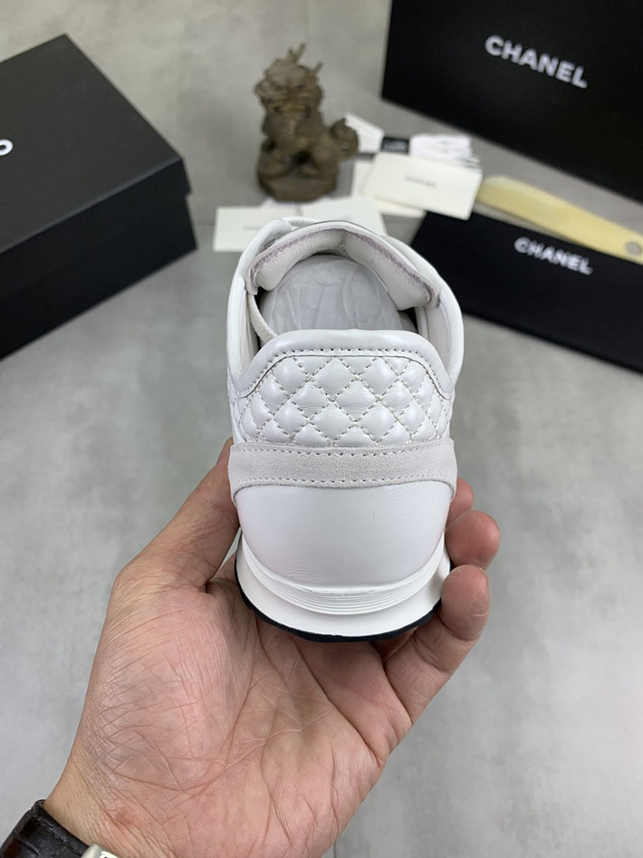 男女 兼用 最高級シャネルスーパーコピー CHANEL ココマーク ワッペンロゴ スエードレザー シャギーニット 2628130 スニーカー 芸能人 日本人 - 画像 (3)
