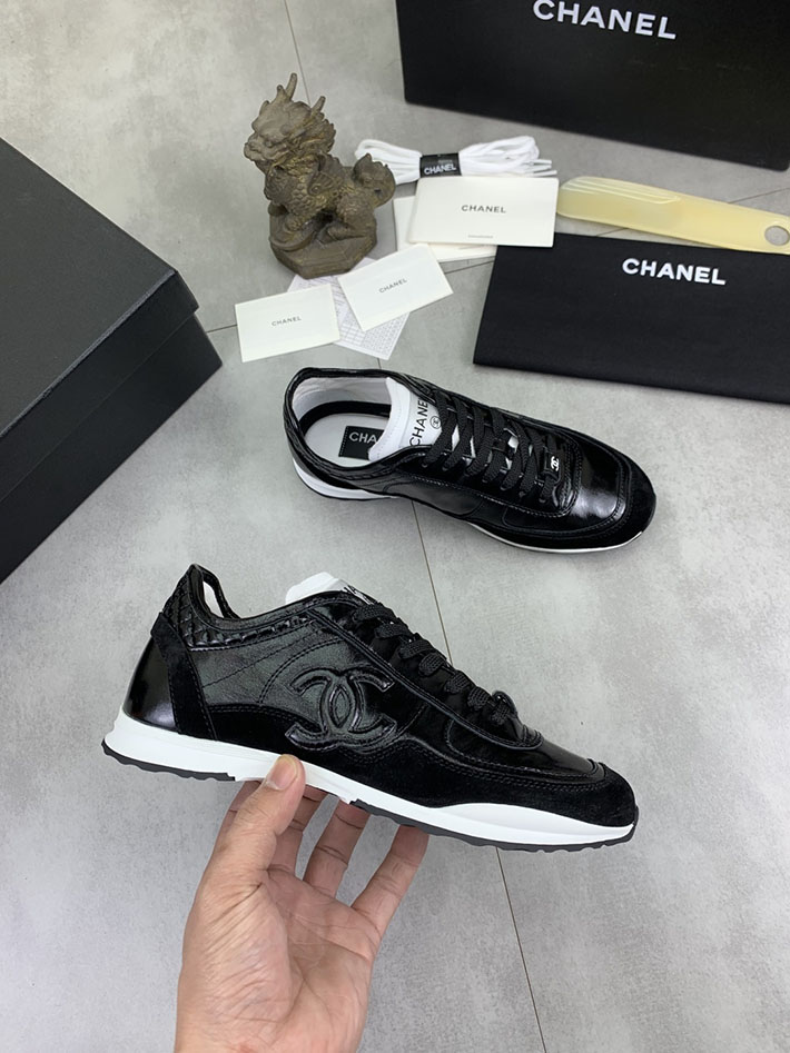男女 兼用 最高級シャネルスーパーコピー CHANEL ココマーク ワッペンロゴ スエードレザー シャギーニット 2628131 海外 スニーカー 流行り メンズ - 画像 (5)