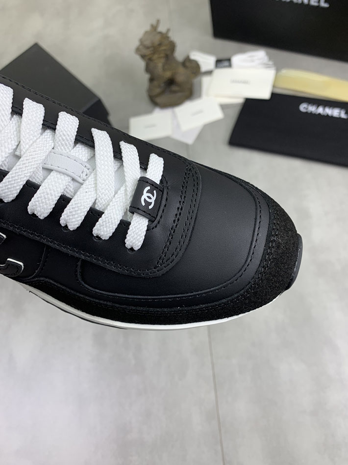 男女 兼用 最高級シャネルスーパーコピー CHANEL ココマーク ワッペンロゴ スエードレザー シャギーニット 2628133 海外 スニーカー 流行り レディース - 画像 (6)