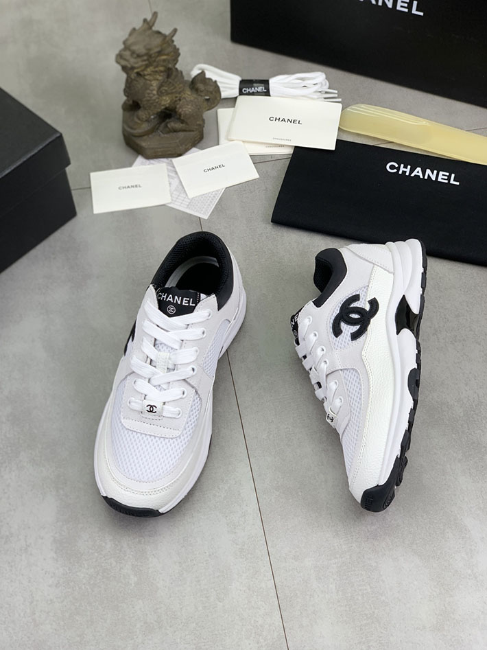 男女 兼用 最高級シャネルスーパーコピー CHANEL ココマーク ワッペンロゴ スエードレザー シャギーニット 2628134 芸能人 愛用スニーカー メンズ - 画像 (8)