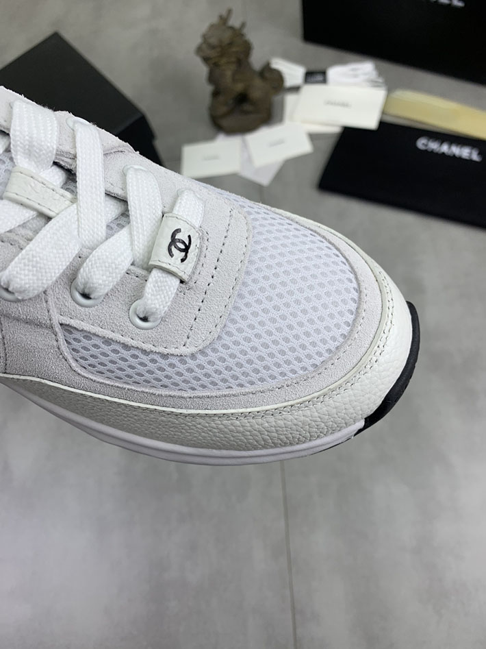 男女 兼用 最高級シャネルスーパーコピー CHANEL ココマーク ワッペンロゴ スエードレザー シャギーニット 2628134 芸能人 愛用スニーカー メンズ - 画像 (6)