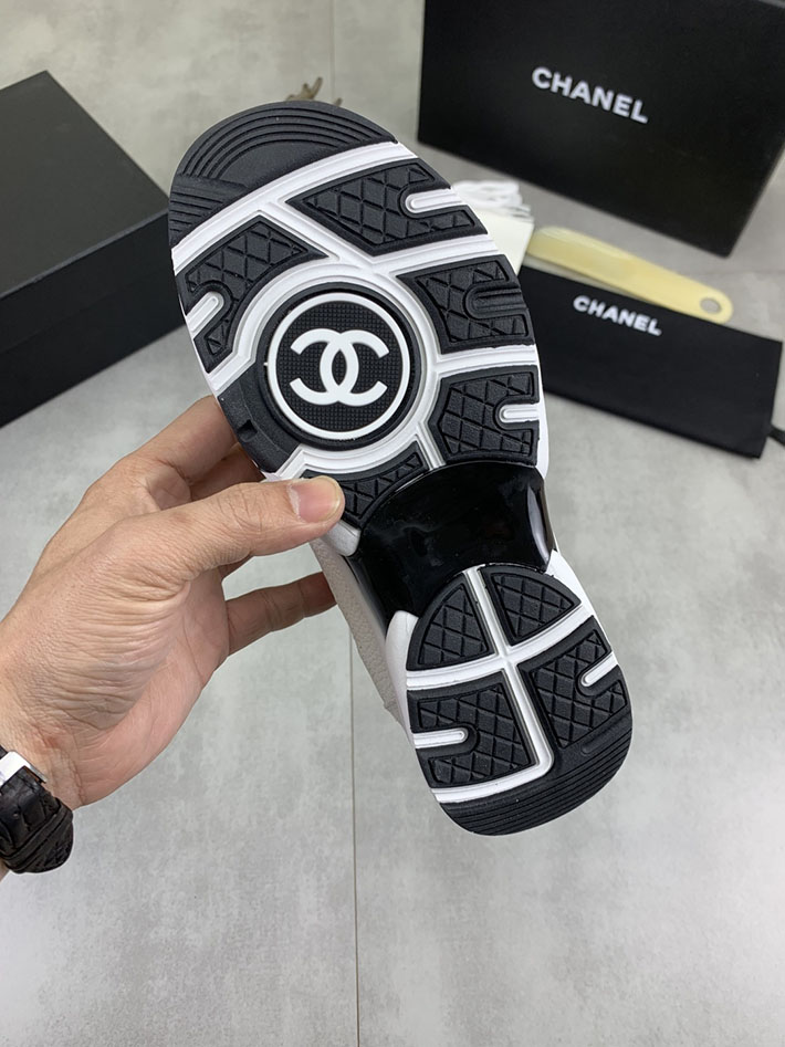 男女 兼用 最高級シャネルスーパーコピー CHANEL ココマーク ワッペンロゴ スエードレザー シャギーニット 2628134 芸能人 愛用スニーカー メンズ - 画像 (2)