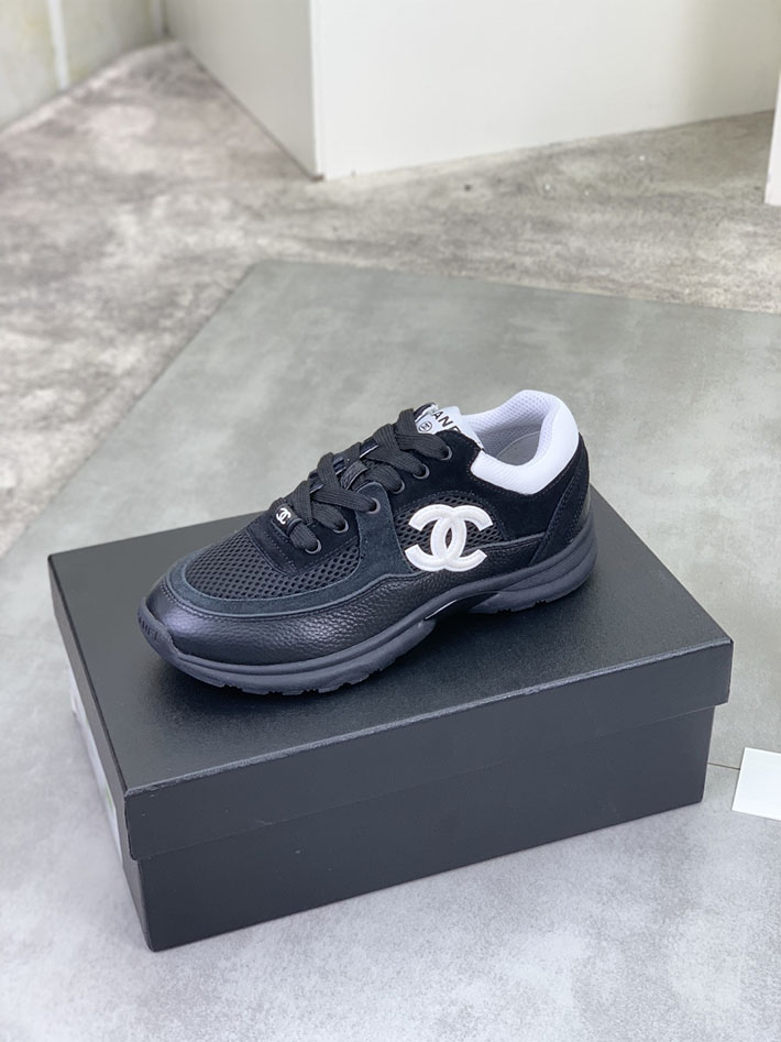男女 兼用 最高級シャネルスーパーコピー CHANEL ココマーク ワッペンロゴ スエードレザー シャギーニット 2628135 スニーカー 芸能人 インスタ - 画像 (7)