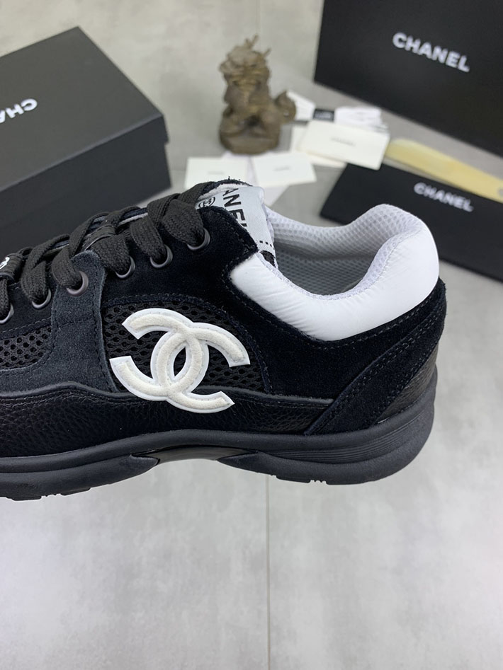 男女 兼用 最高級シャネルスーパーコピー CHANEL ココマーク ワッペンロゴ スエードレザー シャギーニット 2628135 スニーカー 芸能人 インスタ - 画像 (4)