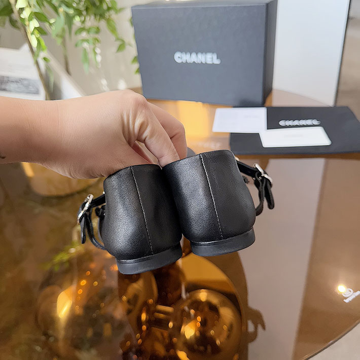 レディース 最高級シャネルスーパーコピー CHANEL メリージェーン パンプス 靴 レザー 2628136 シャネル パンプス バレリーナ - 画像 (4)